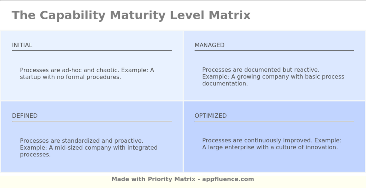 Capability Maturity Level Matrix [Free download]