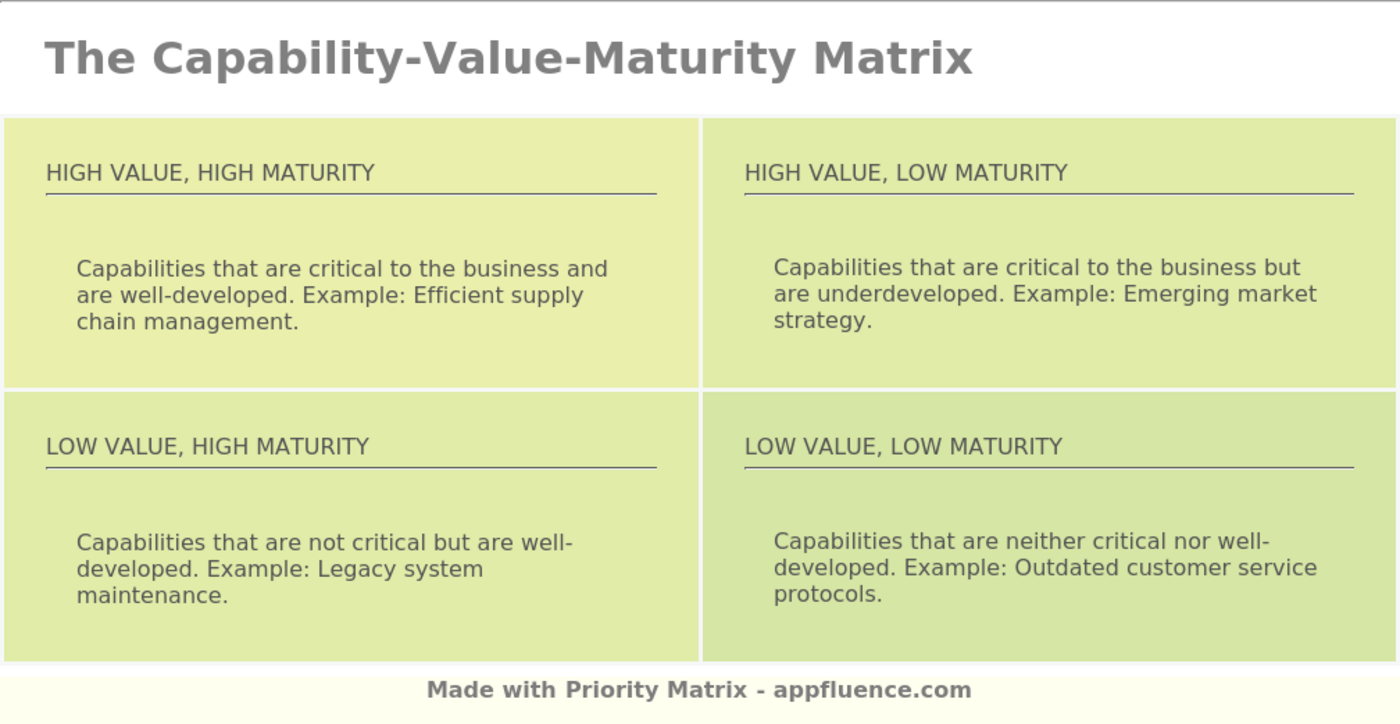 Capability-Value-Maturity Matrix [Free download]