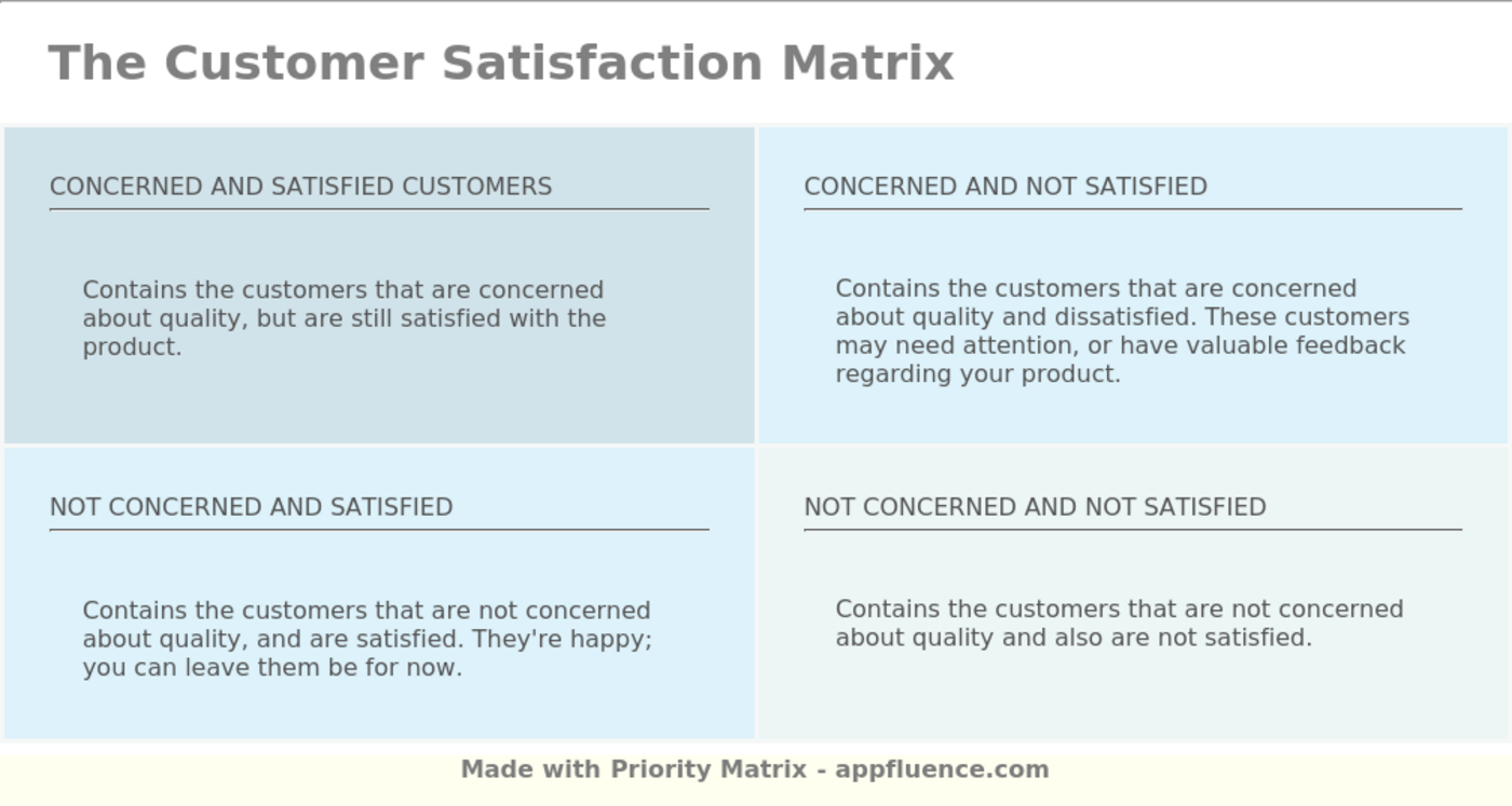 Customer Satisfaction Matrix