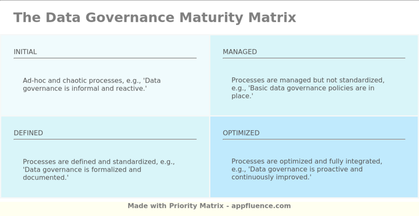 Data Governance Maturity Matrix Free Download