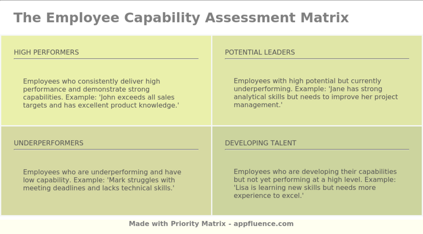 Employee Capability Assessment Matrix Free Download