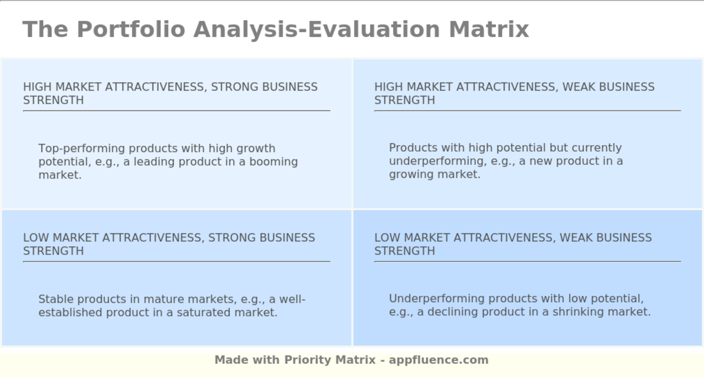 Portfolio AnalysisEvaluation Matrix [Free download]