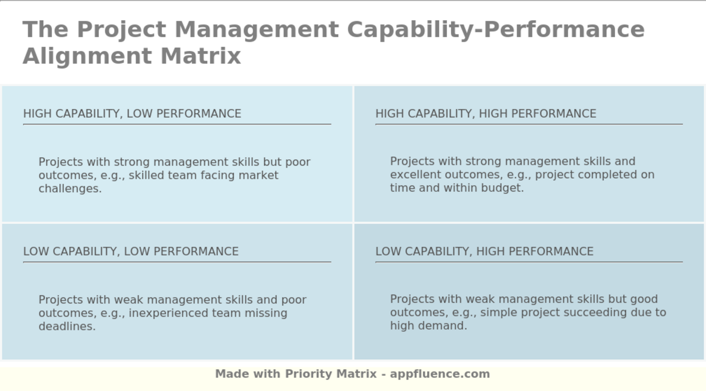 Project Management Capability-Performance Alignment Matrix [Free download]