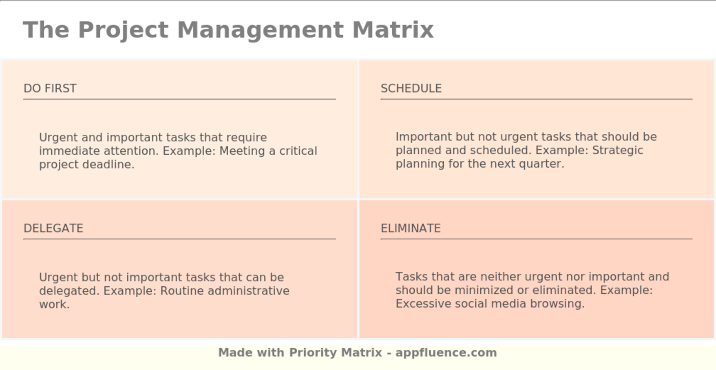 Project Management Matrix Free Download 
