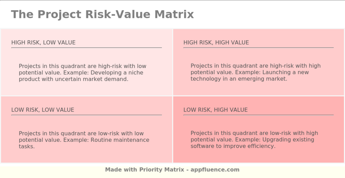 Project Risk-Value Matrix [Free download]