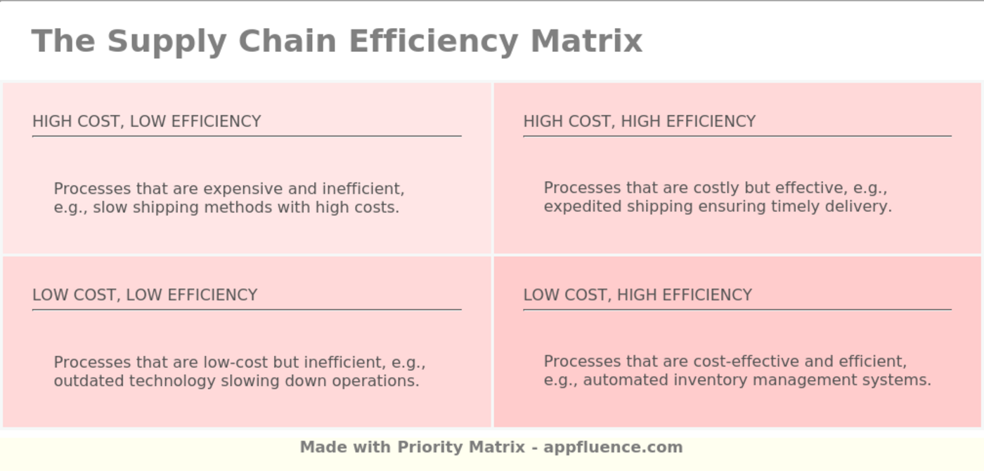 Supply Chain Efficiency Matrix Free Download